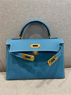 Hermès Mini Kelly Bleu Jean Epsom Gold Hardware