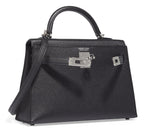 Hermès Kelly Touch Mini Lizard, Veau Madame Black Palladium Hardware