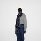 Gucci Check GG wool scarf