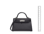 Hermès Kelly Touch Mini Lizard, Veau Madame Black Palladium Hardware