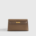 Hermès Kelly Elan 27 Veau Madame Etoupe Gold Hardware
