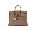 Hermès Birkin 25 Togo Etoupe Retourne Gold Hardware