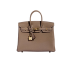 Hermès Birkin 25 Togo Etoupe Retourne Gold Hardware