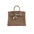 Hermès Birkin 25 Togo Etoupe Palladium Hardware Retourne