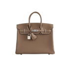 Hermès Birkin 25 Togo Etoupe Palladium Hardware Retourne