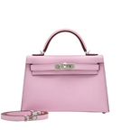 Hermès Mauve Sylvestre Epsom Mini Kelly 20 Palladium Hardware