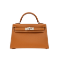 Hermès Kelly Mini Epsom Gold Sellier Palladium Hardware