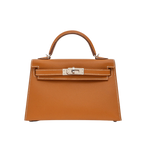 Hermès Kelly Mini Epsom Gold Sellier Palladium Hardware
