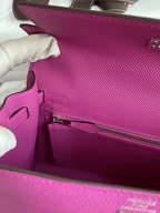 Hermès Kelly Handbag Pink Epsom with Palladium Hardware 25