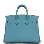 Hermès Birkin 25 Blue Jean Swift Palladium Hardware