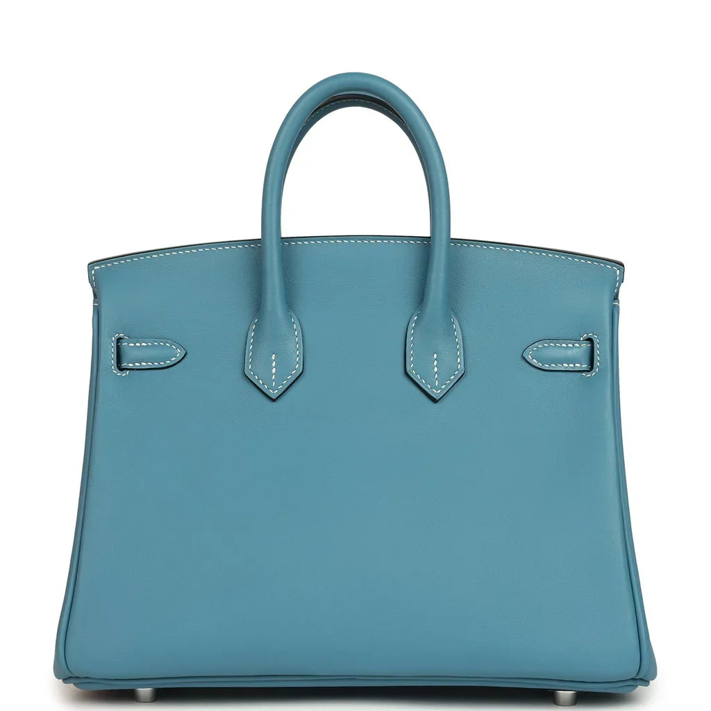 Hermès Birkin 25 Blue Jean Swift Palladium Hardware