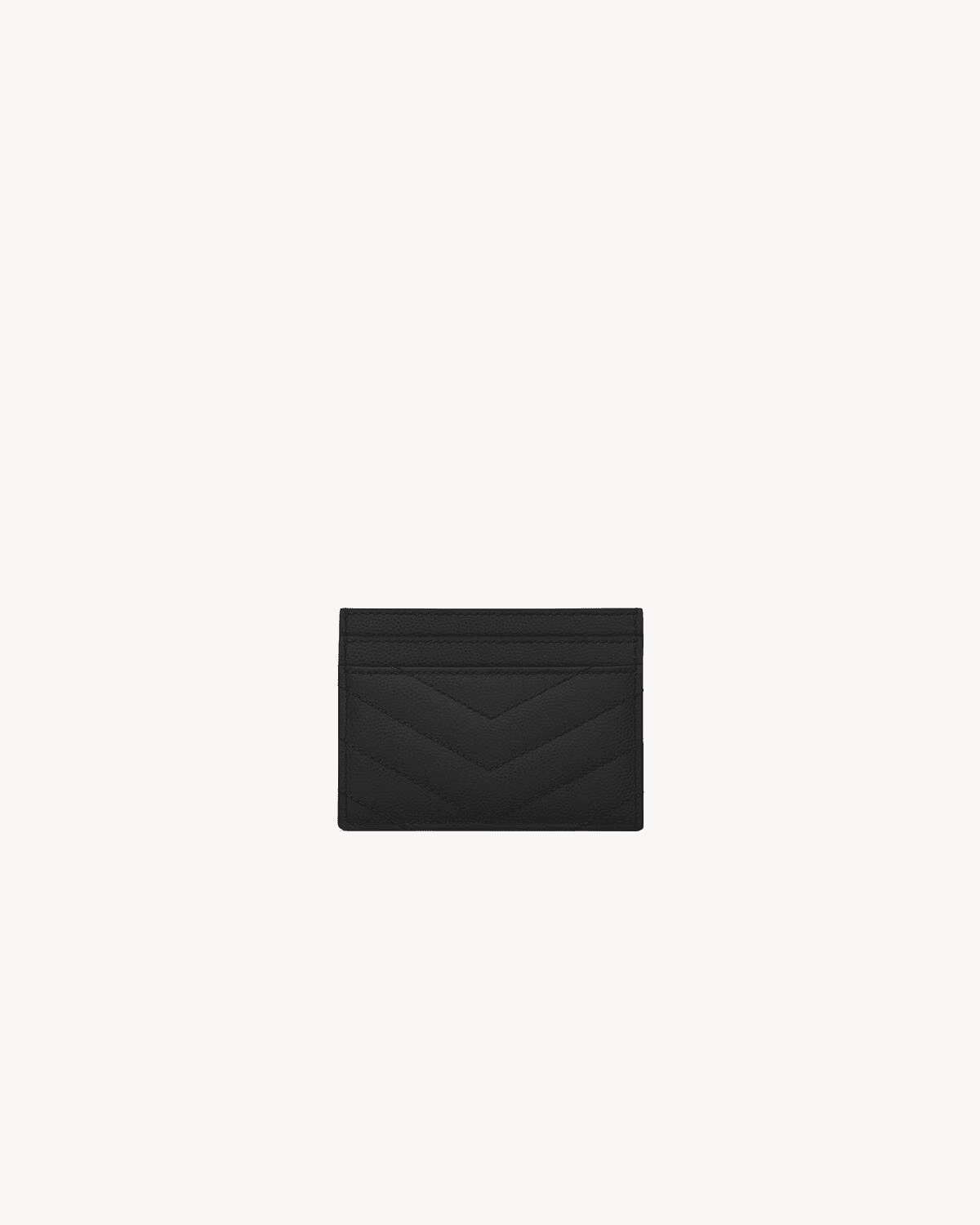 Saint Laurent Cassandre quilted card case in lambskin