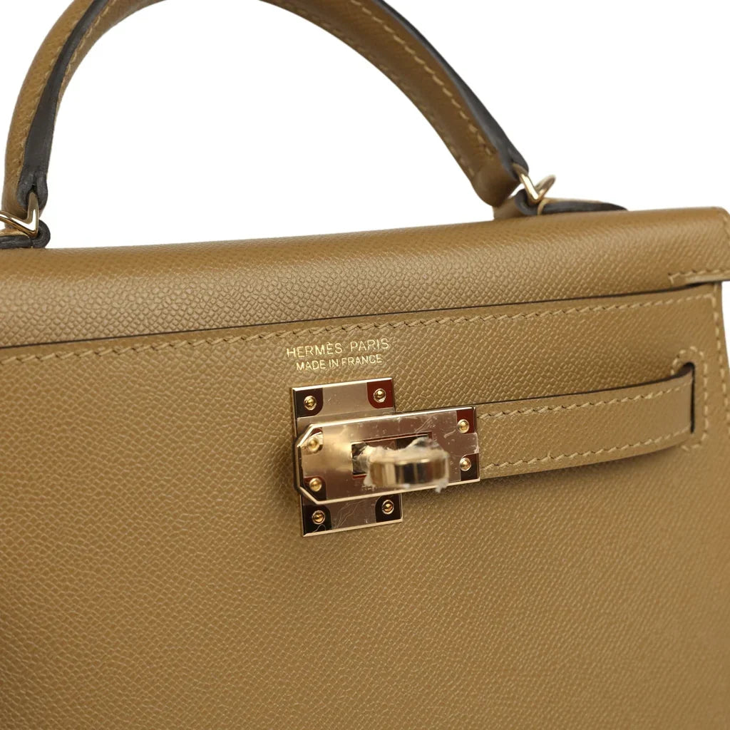 Hermès Kelly Sellier 20 Dune Madame Permabrass Hardware