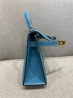 Hermès Mini Kelly Bleu Jean Epsom Gold Hardware