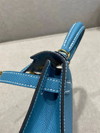 Hermès Mini Kelly Bleu Jean Epsom Gold Hardware