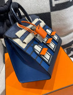 Hermès Faubourg Birkin 20 Bleu Marine