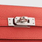 Hermès Kelly 25 Epsom Rose Texas Sellier Palladium Hardware