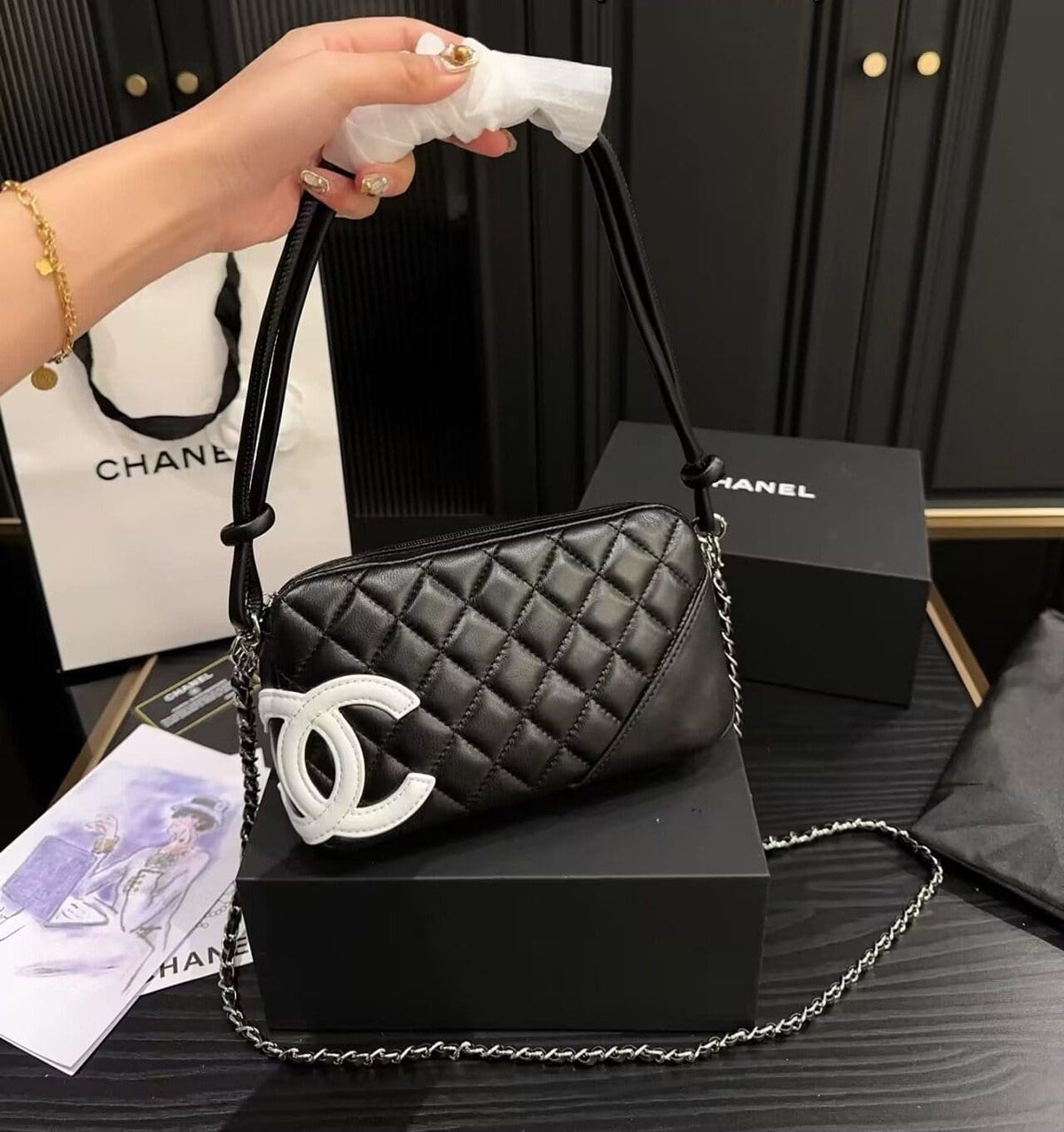 Chanel Cambon leather handbag