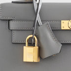 Hermès Kelly 25 Veau Madame Gris Meyer Sellier Gold Hardware