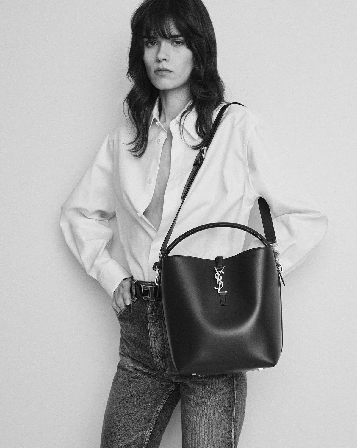 SAINT LAURENT LE 37 IN SHINY LEATHER
