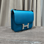 Hermès Bleu Izmir Constance 18 Epsom Palladium Hardware
