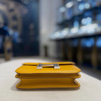 Hermès Jaune Amber and Rose Lipstick Constance 18 Verso Veau Evercolor Palladium Hardware