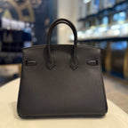 Hermès Noir Birkin 25 Togo Gold Hardware