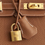 Hermès Birkin 25 Togo Gold Retourne Gold Hardware