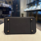 Hermès Noir Birkin 25 Togo Gold Hardware